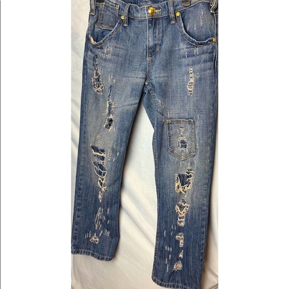 BCBG MaxAzria deconstructed boyfriend jeans, size 29. - Picture 1 of 7